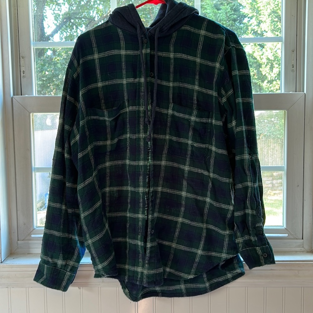 Hooded american eagle flannel